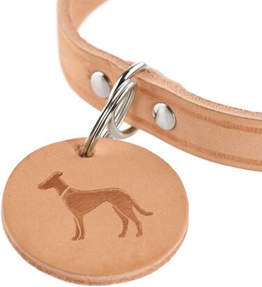 Нашийник для собак HUNTER AALBORG, чорний, міцне шкіряне обплетення, для спорту та повсякденного використання, з шкіряним брелоком, Made in Germany, розмір 32