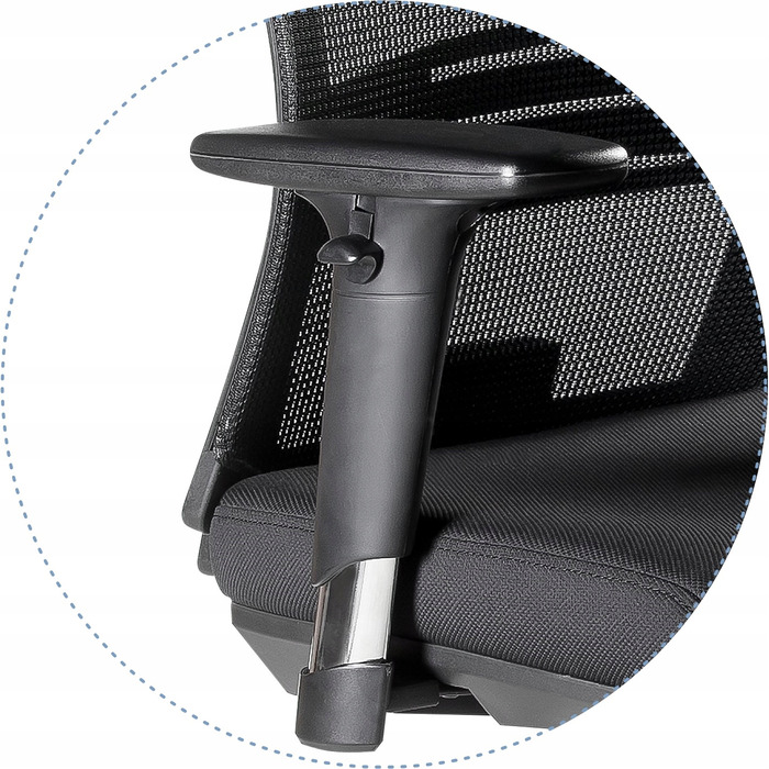 Ергономічне офісне крісло ERGONIC: чорне, обертове, з синхромеханізмом та підвищеним комфортом