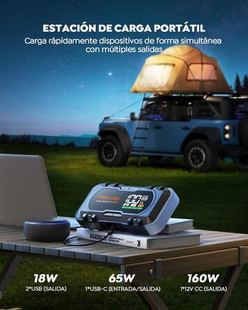 Повербанк для автомобіля TREKURE 27000mAh, 6000A, 12V, з LED-ліхтарем 600 люмен, швидка зарядка 65W