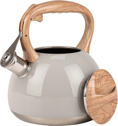 Електричний чайник Karl Hausmann 3L з автоматичним свистком, з нержавіючої сталі для Induktion, Gas та Electric плит