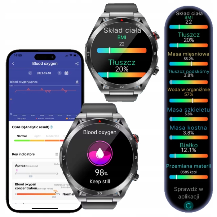 Смарт-годинник HUREL Smart 450 SPORT pro, чорний