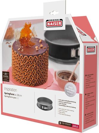 Форма для випічки Kaiser Inspiration Springform 28 см, кругла, з антипригарним покриттям, з плоским дном