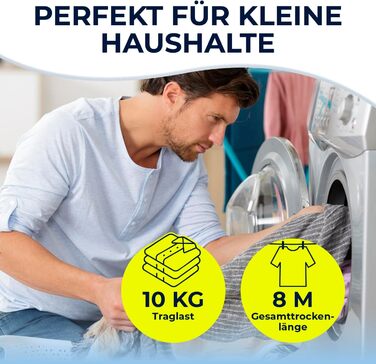 Сушарка для білизни EASYmaxx Wandwäschetrockner 400 - настінна, розтягувана, 80x40x10.5 см, 4 м довжини сушіння. Підходить для внутрішнього та зовнішнього використання.