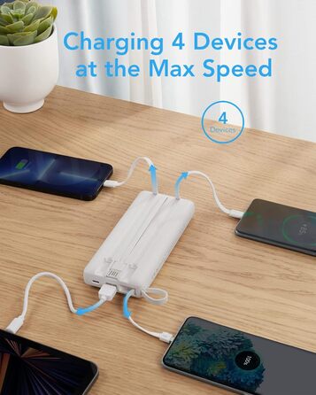 Power Bank VRURC 20000mAh з LED дисплеєм: швидка зарядка 22,5W, USB-C, для iPhone, Huawei, Samsung