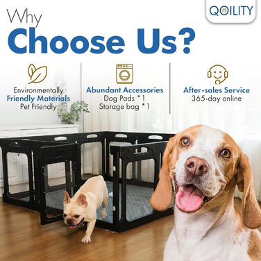 Клітка для собак, прозора, з дверцятами, 61 см, 12 панелей, зменшує тривожність, для цуценят та маленьких собак, біла (чорна, 61 см, 142,2 x 94 см)
