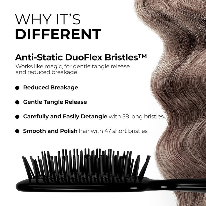 Щітка для розплутування волосся FHI Heat Unbrush, для мокрого та сухого волосся, чорна