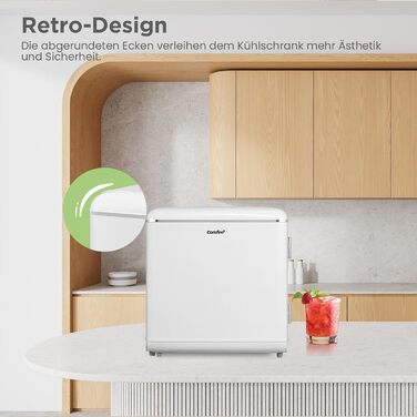 Холодильник Comfee RCD50RE2EURT(E) Retro, 47 л, Mini, червоний, для дому, офісу, готелю, енергоклас E