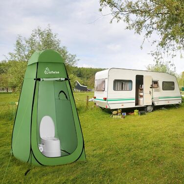 Portable Camping Shower Tent with UV Protection - Toilet Tent, Privacy Tent, Outdoor Toilet Shelter (Green, XL)