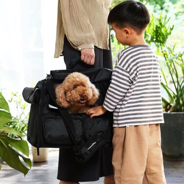 Транспортна переноска для котів та собак FUKUMARU, рожева, велика, до 22 кг