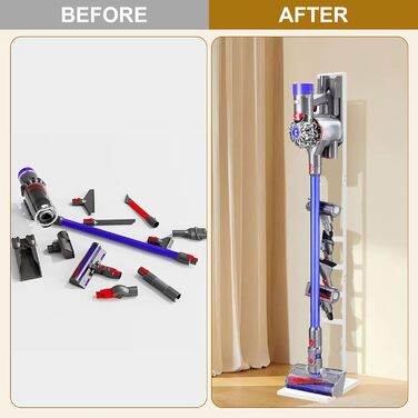 Підставка для пилососа OUTBROS сумісна з Dyson Gen5 V15s V15 V12 Slim V11 V10 V8 V7 V6, металева, без свердління, самостійна, біла