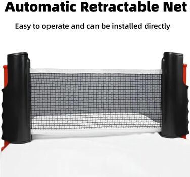 Набір для настільного тенісу з регульованою ручкою та сіткою, ідеальний для гри в приміщенні та на вулиці, тренувань (пакет 2)