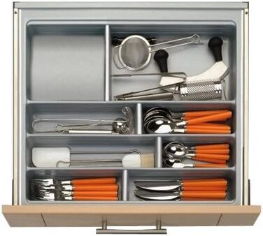 Cutlery insert SCOOPII 60 cm (W 500-540 x D 450-490 mm) / Multi-purpose insert/Cutlery box/Cutlery inserts