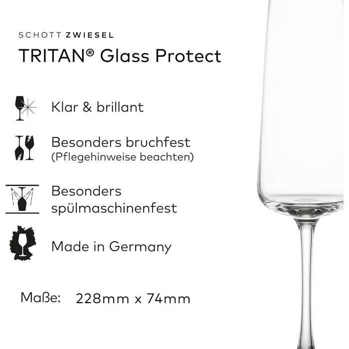Набір келихів для білого вина Schott Zwiesel MioVino (4 шт.), німецька якість, Tritan-кристал, безпечні для миття в посудомийній машині