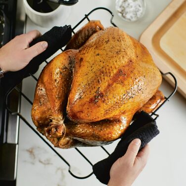 Пательня-гриль KitchenAid з виливом, 29 см, антипригарна, чорна - ідеальна для смаження м'яса та овочів