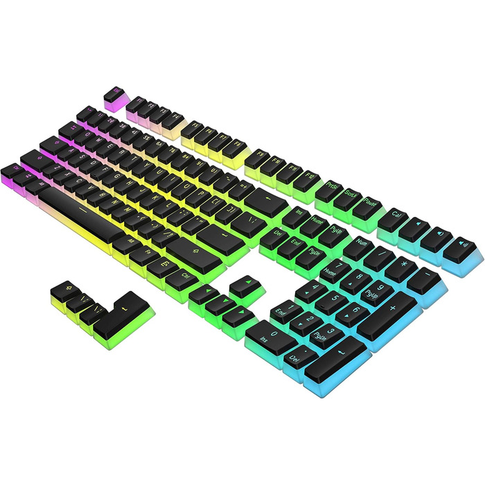 Набір клавіш для механічної клавіатури HK Gaming Pudding | 108 клавіш | PBT Doubleshot | OEM Profile | ANSI US Layout | Сумісний з Cherry MX, Gateron, Kailh, Outemu