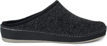 Чоловічі фетрові домашні тапочки Schawos 6030 з устілкою, супінна підошва, антиковзаючі, 43 EU, чорні