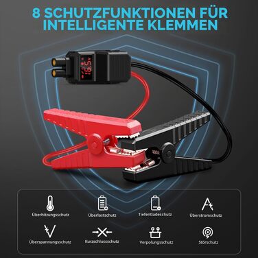 Бустер для автомобіля ACEZUK 6000A — Пусковий пристрій (Powerbank) 12V для бензинових (до 7.0L) та дизельних (до 5.5L) двигунів, з LED-ліхтарем та цифровим дисплеєм для авто, SUV, мотоциклів