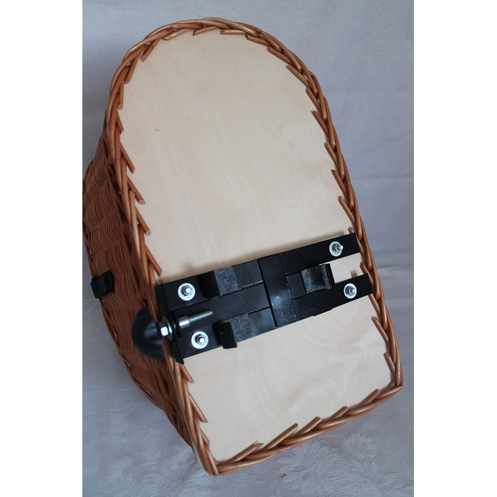 Корзина для велосипеда на багажник з плетеної лози з металевою сіткою та подушкою, XL або XXL. Без подушки - XXL