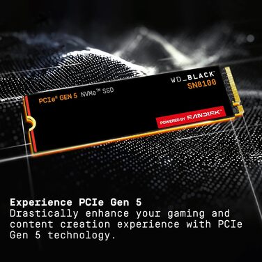 SSD WD Black SN8100 1TB PCIe 5.0 NVMe M.2 - Швидкість до 14900 МБ/с