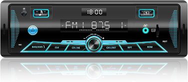 Автомобільна магнітола RDS Bluetooth 9-24В, FM/AM, MP3, USB, SD, AUX, з пультом, 7 кольорів підсвічування, гучний зв'язок