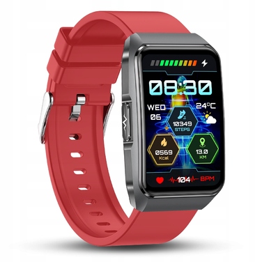 Смарт-годинник для літніх людей JG Smart EKG-650, українське меню, червоний