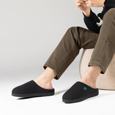 Чоловічі халапи RockDove Original з двокольоровою підошвою з Memory Foam (43.5 EU, Чорний та Сапфірово-синій)