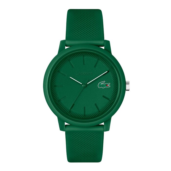 Годинник Lacoste 12.12 аналоговий, зелений, силіконовий ремінець Petit Piqué – чоловічий та жіночий