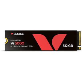 SSD Verbatim Vi5000 512GB NVMe M.2 - Швидкий SSD для ноутбука та Ultrabook, чорний