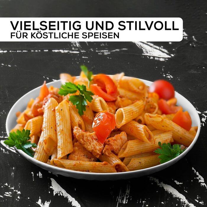 MIAMIO Набір посуду з 24 предметів з кераміки (6 персон) - посуд для обіду, сумісний з мийною машиною та мікрохвильовою піччю, Palmanova Kollection