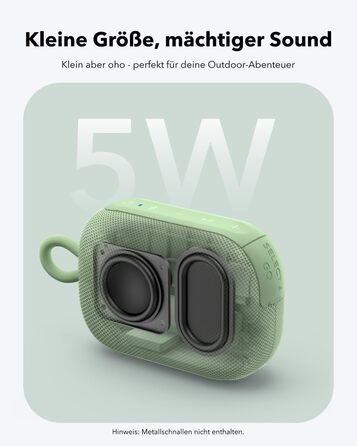 Soundcore Anker Select 4 Go: портативна Bluetooth колонка, водонепроникна IP69, 20 годин роботи, для душу, подорожей та активного відпочинку (зелена)