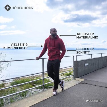 Чоловіча толстовка з капюшоном Höhenhorn Woodberg Puover, червона (4XL)