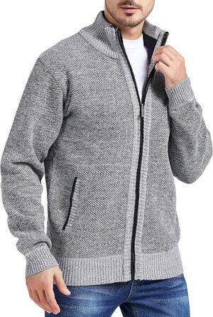 Чоловіча кардиган-кофта з флісу GLESTORE, сірий світлий, для стильного образу