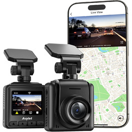 Відеореєстратор Auto WiFi 2K Mini з GPS, IPS-дисплеєм, нічним баченням та G-сенсором