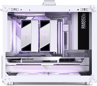 Корпус для ПК Jonsbo C6 MAX білий – компактний mATX з ручкою, сітчаста передня панель, підтримка GPU до 335 мм, CPU-кулер до 170 мм, 5 місць для вентиляторів