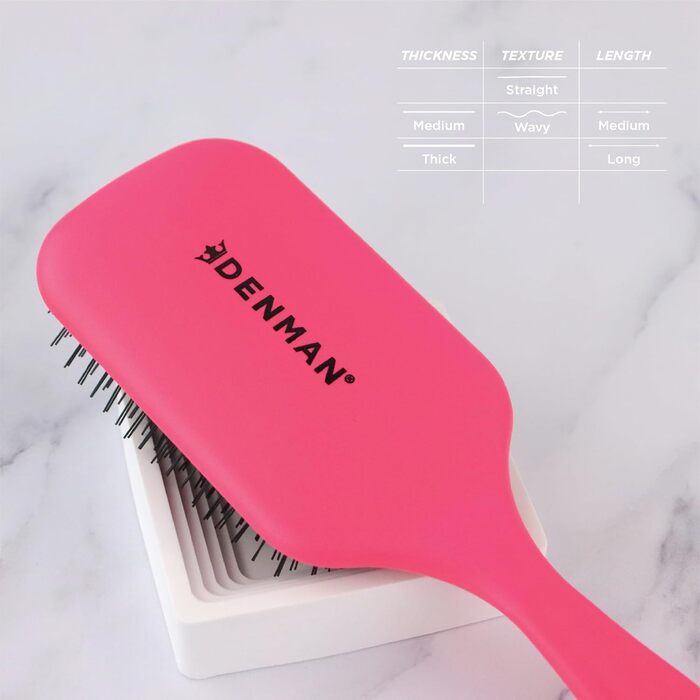 Щітка для волосся Denman D90L Tangle Tamer Ultra для довгих та густих волосся, рожева