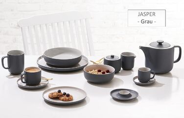 Набір посуду серії Jasper від Ritzenhoff & Breker | 16 предметів, сірий колір