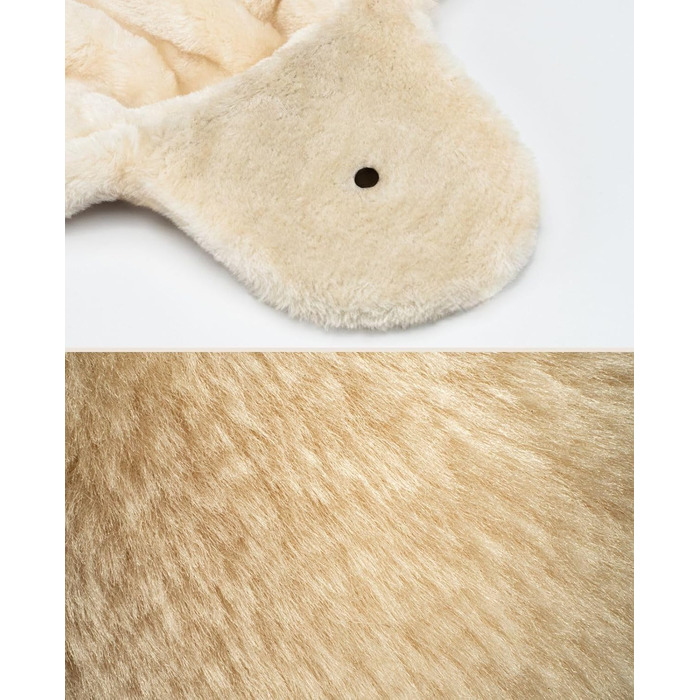 М'яка лежанка-гніздо для кота з плюшу, Ø 40 см, 25 см глибина, для котячого будиночку, з різьбленням M8, сталевий каркас, підходить для котів будь-якого розміру, бежевий колір