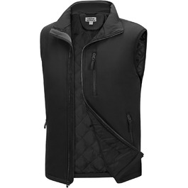 Чоловічий жилет Outdoor Venture з підкладкою, водовідштовхуючий, вітрозахисний, дихаючий. Ідеально для велоспорту, бігу та піших прогулянок (Чорний, M)