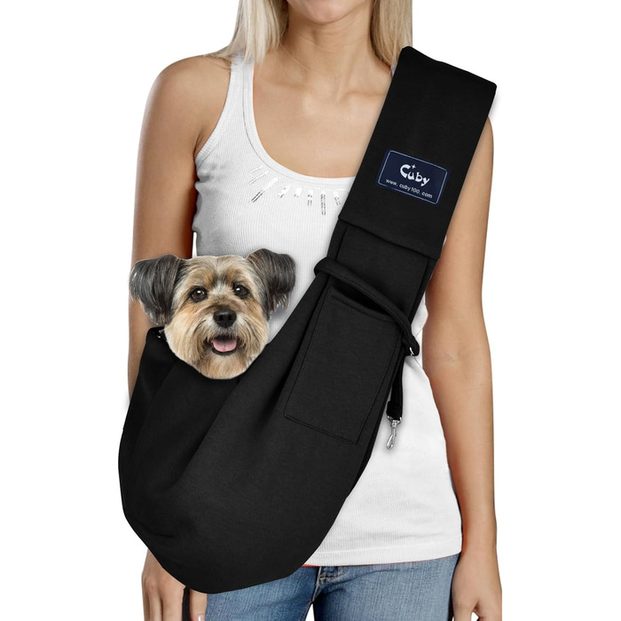 Сумка-переноска для собак CUBY, літня, для маленьких собак та котів, сітка, одно плече, чорний колір. З підкладкою для лап.