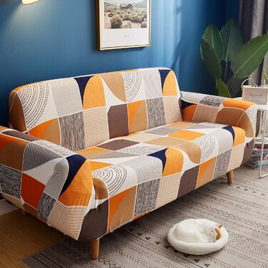 SDINAZ Sofa Covers Sofa Cover 3 Seater Adjustable Elastic Stretch Couch Cover Sofa Slipcover Printed Sofa Cover Protective Covers