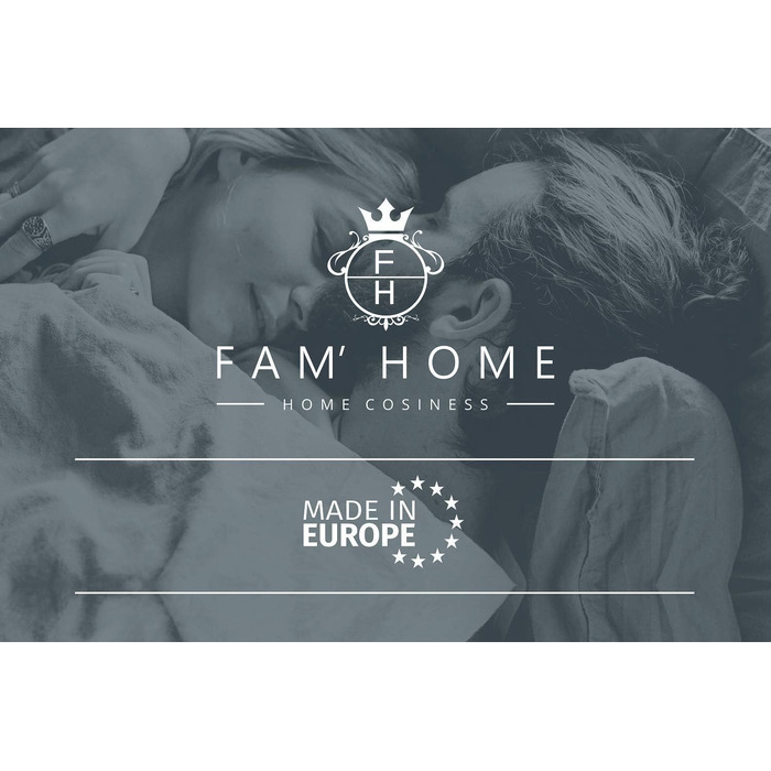 FAM Home Mattress Protector with 4 Elastic Corners, Topper, Natural and Breathable, Bedspread for Adults and Children, Mattress Pad, 180 x 200 cm