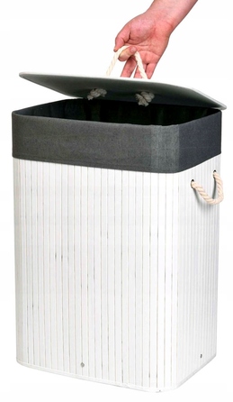 Кошик для брудної білизни підлоговий, 80 л, бежевий