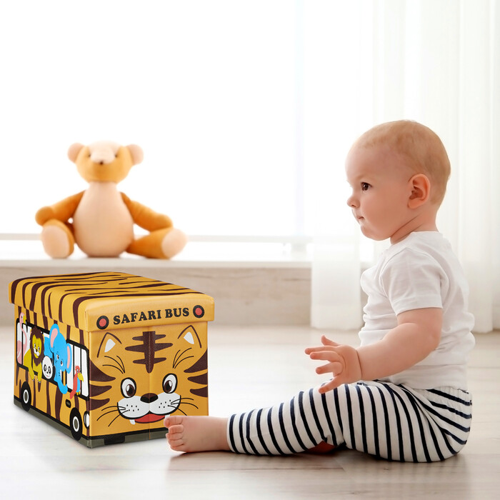 Relaxdays Foldable Toy Box with Storage Space