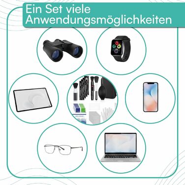 Набір для чищення камери Pixly® 16 предметів: Професійний набір для DSLR з повітряним насосом, 2-в-1 олівцем для лінз, пензлем для чищення, рукавичками та мікрофібровими серветками. Підходить для камери, об'єктива та сенсора.