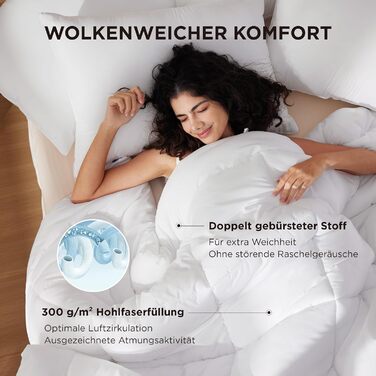 BEDSURE Ковдра всесезонна 135x200 см - Ковдра для сну, біла, для алергіків, 300 GSM, сертифікат Oeko-Tex