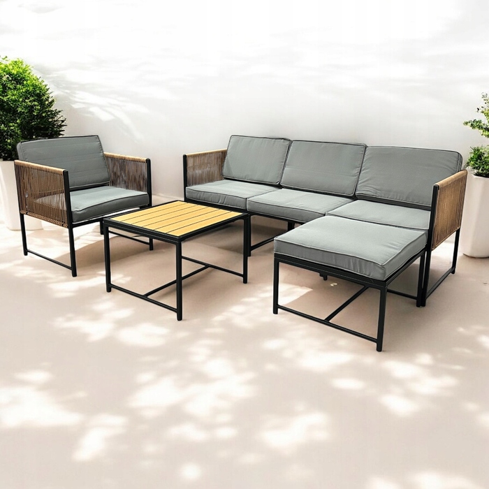 Комплект садових меблів Ideal Garden із техноротанга, багатоколірний, 3 предмети