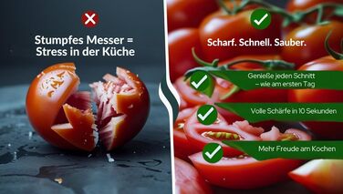 Точилка для ножів Proluxe® Profi з кутовою направляючою та точилка для ножиць – з захисними рукавичками. 4-ступенева ручна точилка для кухонних ножів, ножів дамаск та ножиць – алмазний точильний пристрій