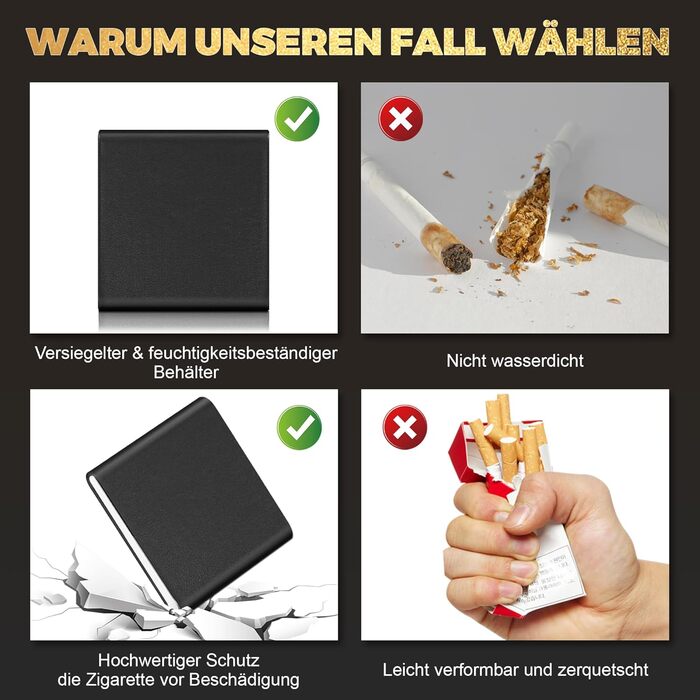 Чохол для сигарет Lafagiet з запальничкою для 84мм Regular King Size, ультратонкий, шкіряний, для чоловіків, бізнес, подарунок