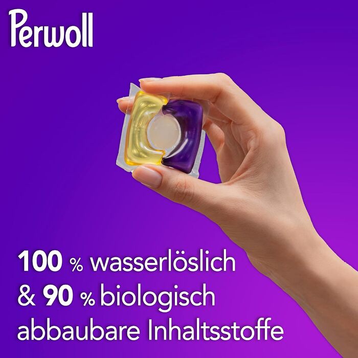 Капсули для прання Perwoll Renew Caps Black для темних речей, All-in-1, відновлення кольору та волокон, 80 прань (2 x 40 шт)