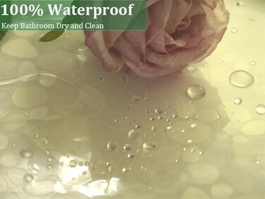 Водонепроникна штора для душу Eva 190 см з магнітами та кільцями, ПВХ, прозора, міцна